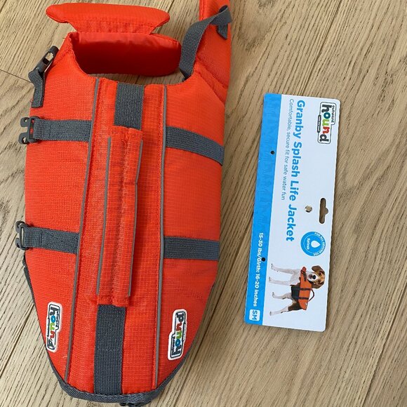 Outward Hound Granby Splash Orange Ripstop Life Jacket for Dogs, Small - Picture 3 of 7